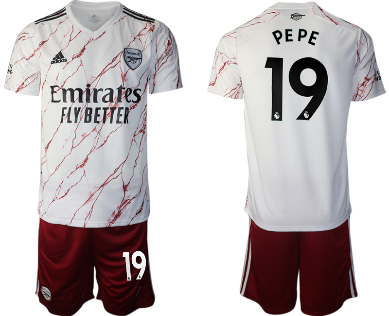 Men 2020-2021 club Arsenal away #19 white Soccer Jerseys->arsenal jersey->Soccer Club Jersey